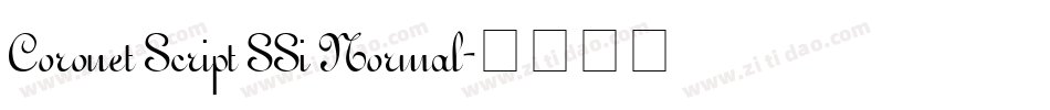 Coronet Script SSi Normal字体转换
